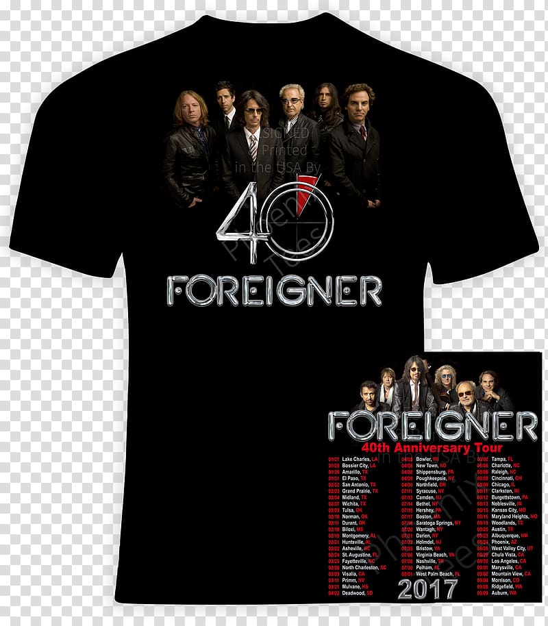 Revolution Radio Tour T-shirt Foreigner Concert Green Day, T-shirt transparent background PNG clipart