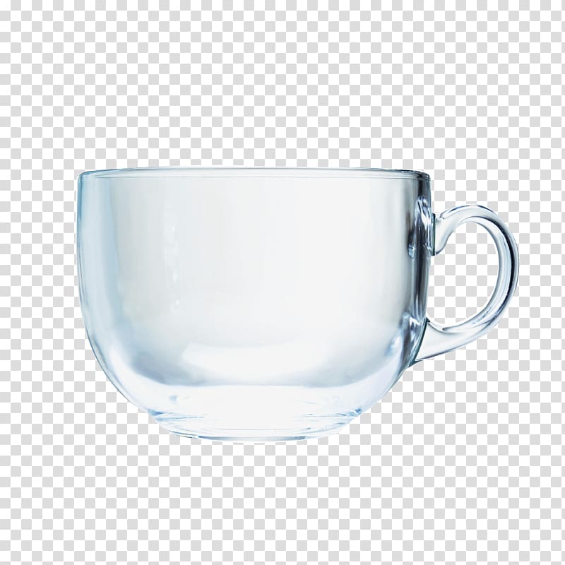 Glass Coffee cup Transparency and translucency, Free to pull the glass material transparent background PNG clipart