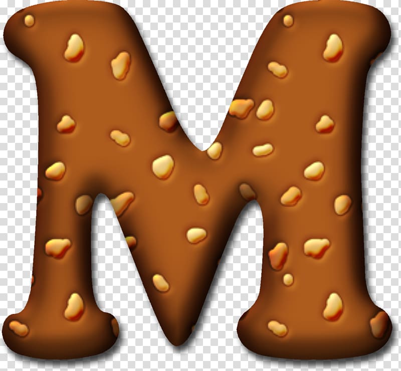 Chocolate letter Alphabet M Font, ak 47 transparent background PNG clipart