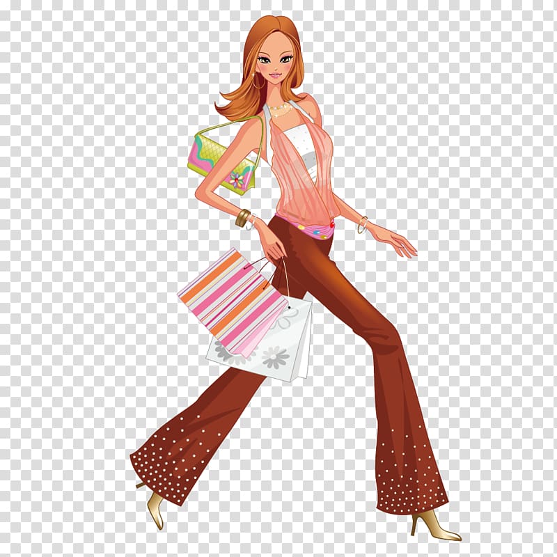 Shopping Wall decal Sticker, megaphone pants fashion women transparent background PNG clipart