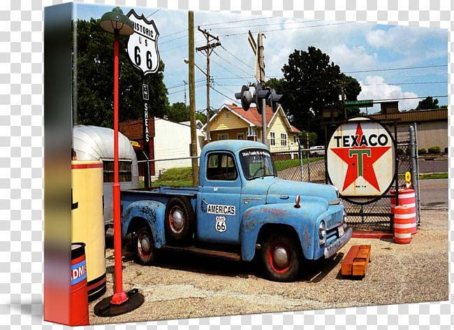 Car Shea's Gas Station Museum U.S. Route 66 in Illinois Filling station, watercolor effects transparent background PNG clipart