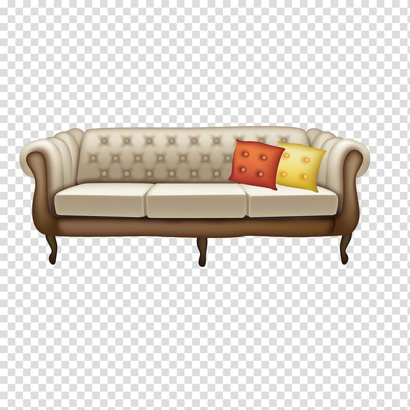 Table Couch Living room Sofa bed, European-style sofa transparent background PNG clipart