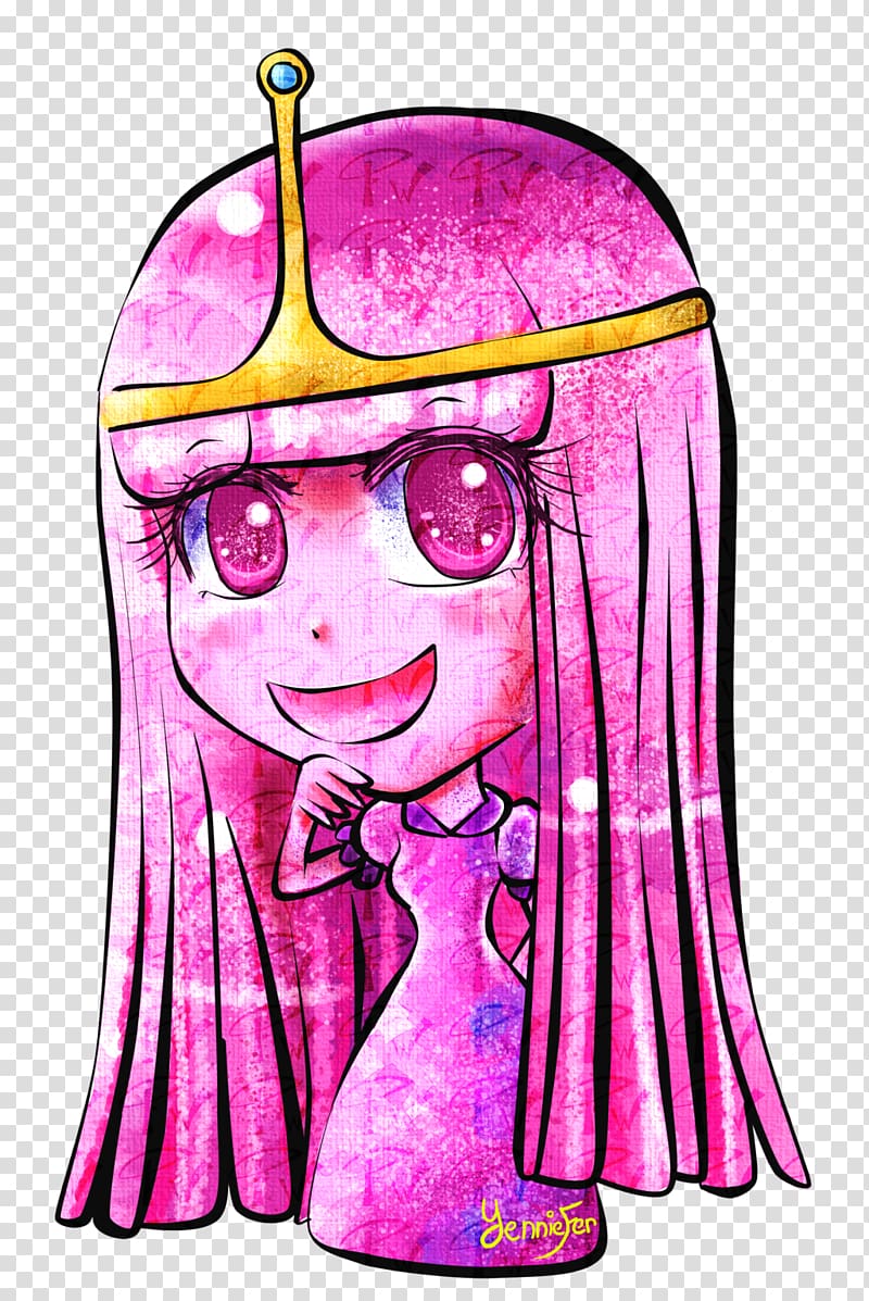 Princess Bubblegum Marceline the Vampire Queen Chibi Chewing gum Art, Chibi transparent background PNG clipart