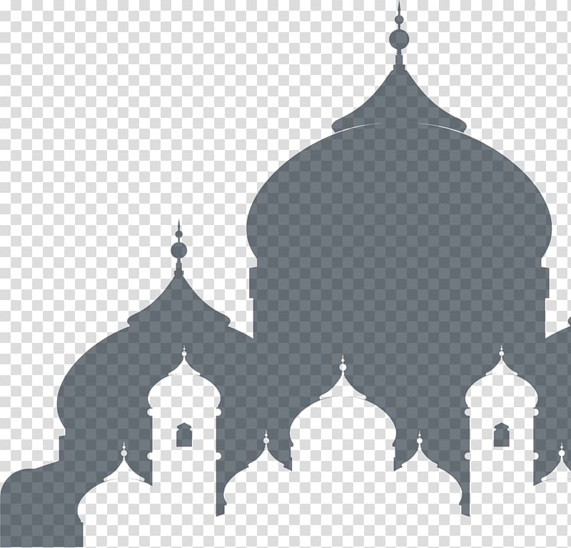 Eid al Fitr gray line Church, illustration of mosque transparent background PNG clipart