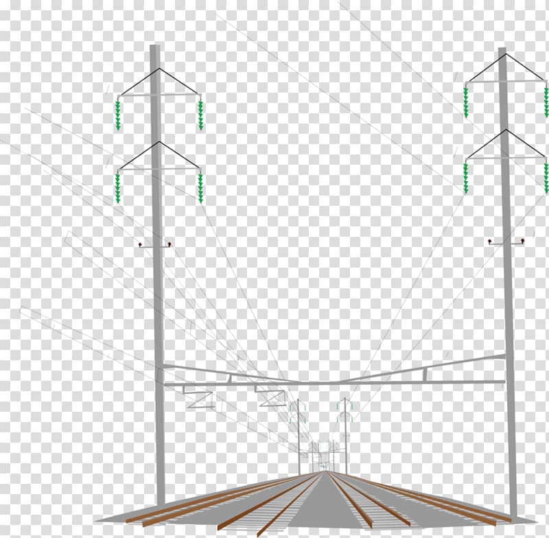 Overhead power line Public utility Angle, high speed ​​rail transparent background PNG clipart