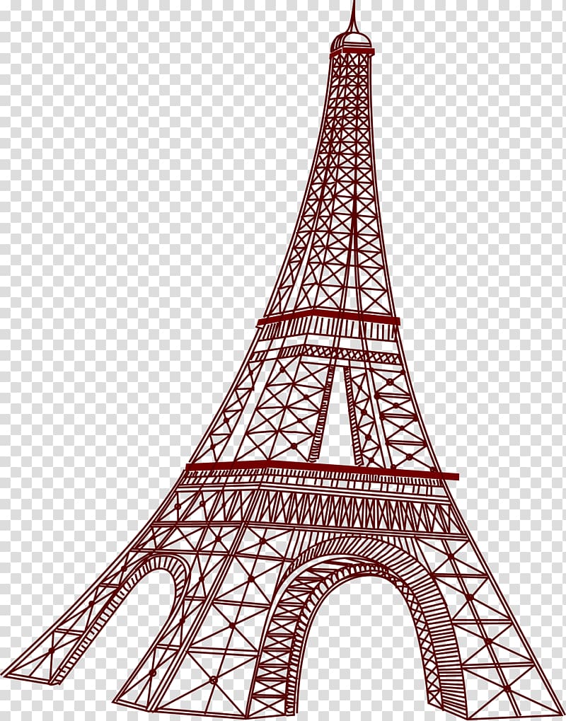 France, Paris Urban Sketch. Eiffel Tower Illustration on White Background  with Blue Sky Stock Photo - Image of outdoor, minimalism: 277405058