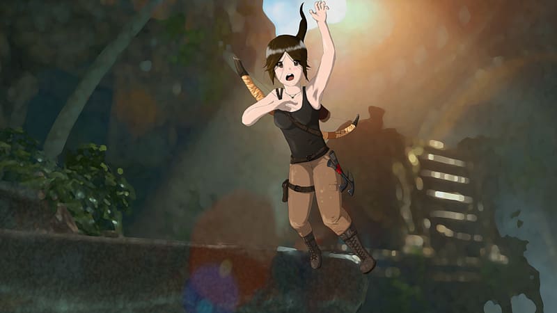 Tomb Raider Lara Croft Anime Moka Akashiya, Tomb Raider transparent background PNG clipart