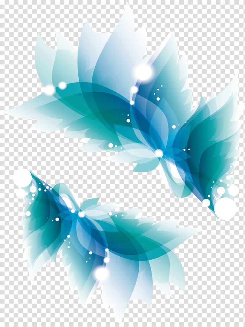 blue and white floral , background material transparent background PNG clipart