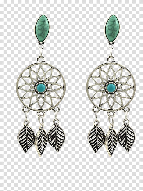 Earring Turquoise Bohemianism Boho-chic Charms & Pendants, bohemian style pattern transparent background PNG clipart