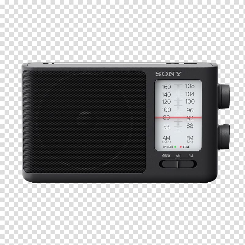 FM Portable radio Sony ICF-306 AM Sony Analog Tuning Portable FM/AM Radio FM broadcasting AM broadcasting, radio transparent background PNG clipart