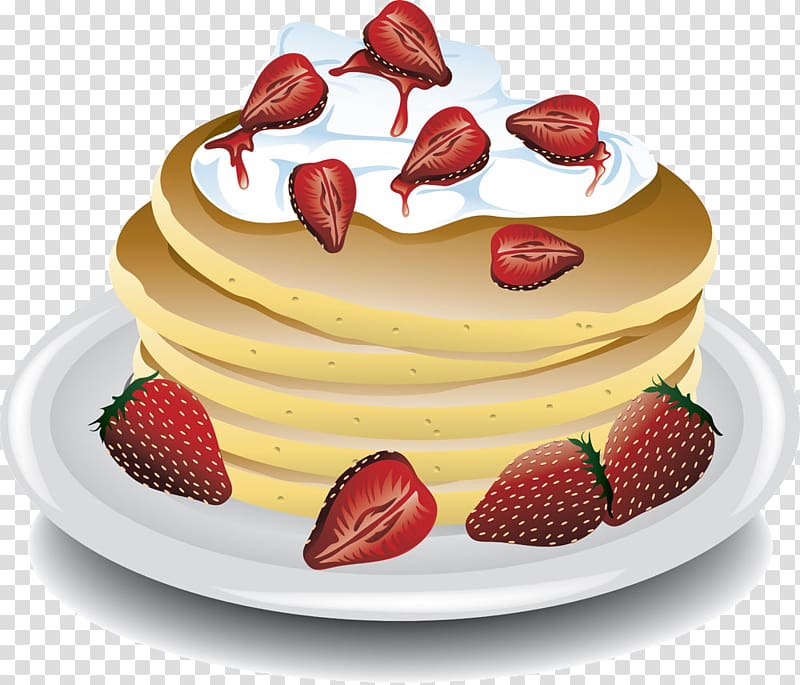 Pancake Waffle , Strawberry Cake transparent background PNG clipart