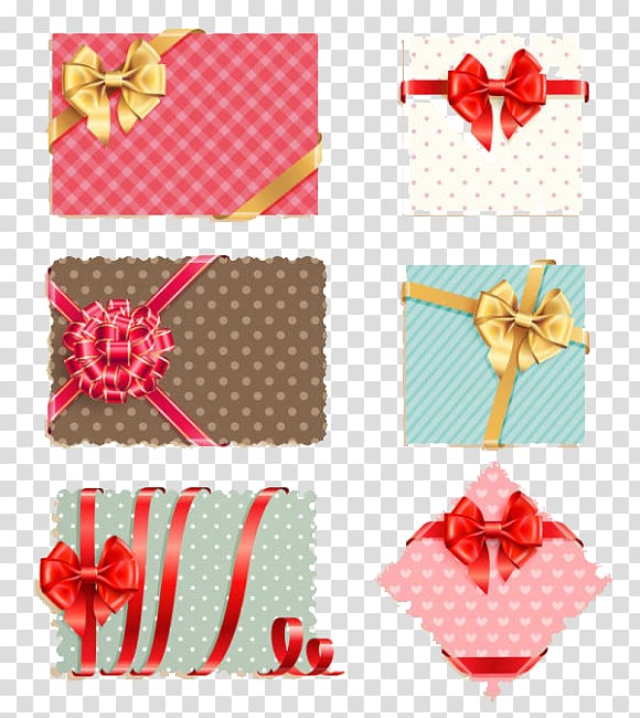Wedding invitation Greeting card Valentines Day Illustration, Pretty bow gift gift box transparent background PNG clipart