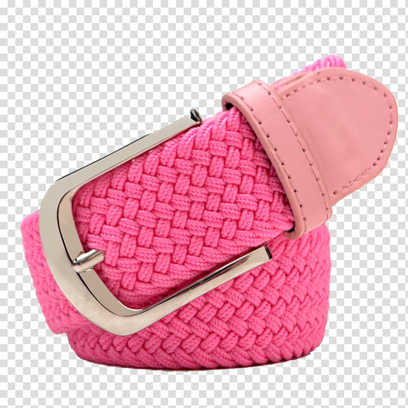 Belt buckle Pink, Antarctic Lady Pink Knit Belt transparent background PNG clipart