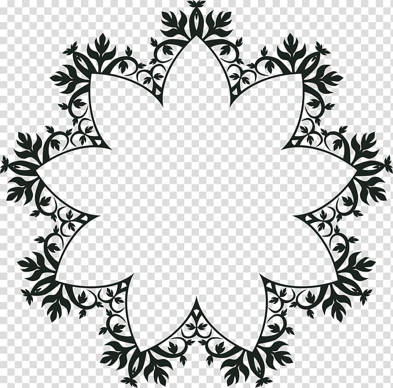 Ornament Embroidery Coloring book Mandala Pattern, ornament frame transparent background PNG clipart