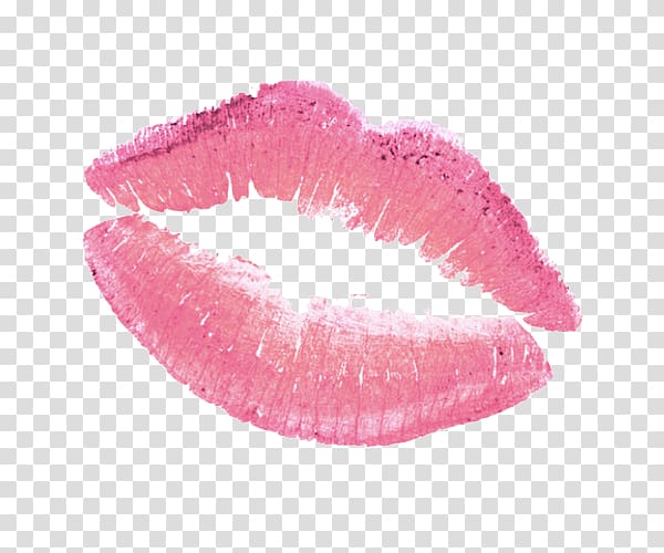 pink kiss mark, Lip balm Red Lipstick Kiss, Girls Lips transparent background PNG clipart