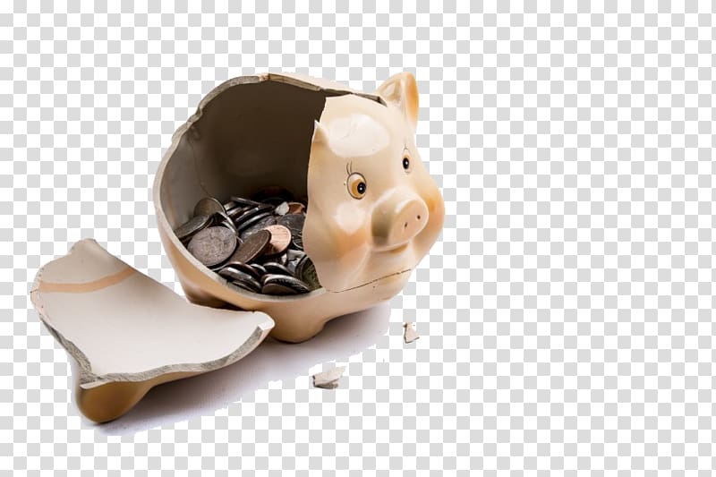 Piggy bank Saving Money Funding, Broken piggy bank transparent background PNG clipart