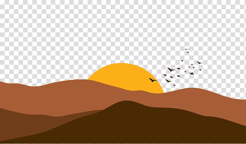 Text Cartoon Sky Illustration, Hand painted desert sun transparent background PNG clipart