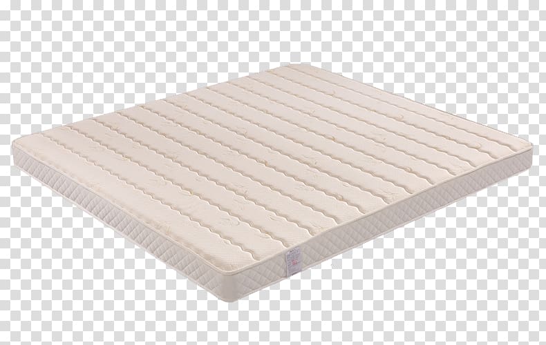 Mattress Bed frame Material Plywood, Coconut coir mattress with striped surface transparent background PNG clipart