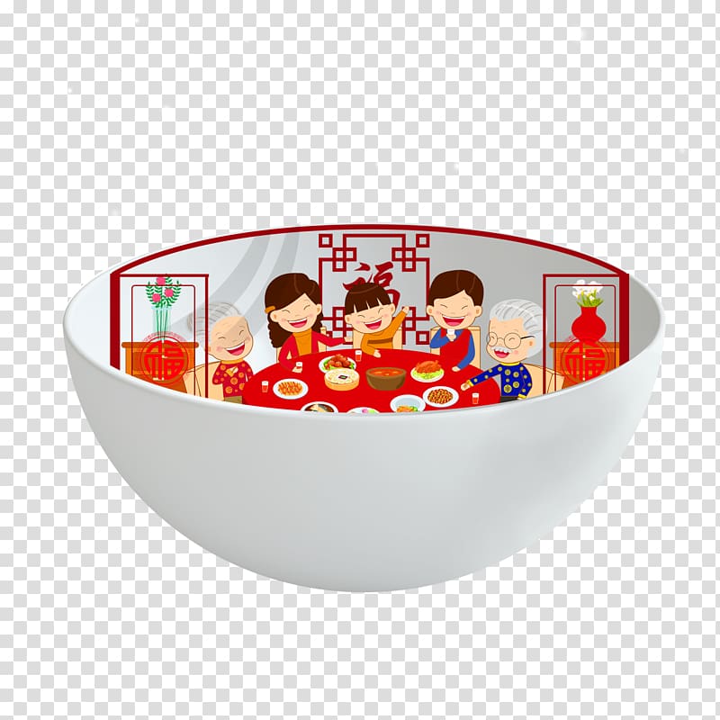 Tangyuan Reunion dinner Chinese New Year Oudejaarsdag van de maankalender Shanghai cuisine, Chinese traditional holiday family to eat transparent background PNG clipart