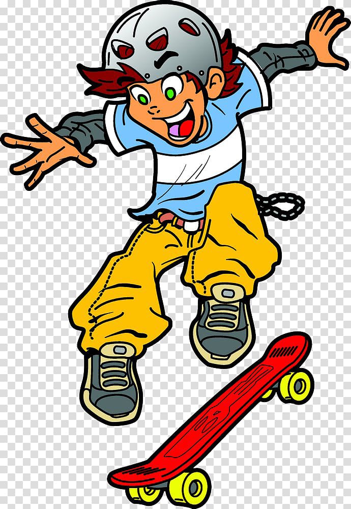 Skateboarding Cartoon , Skateboard jump transparent background PNG ...