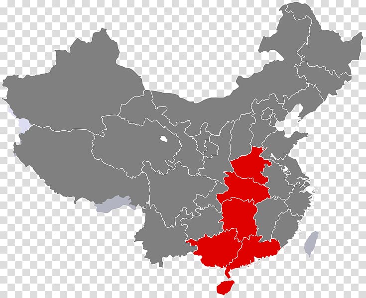 South Central China North China Blank map, map transparent background PNG clipart