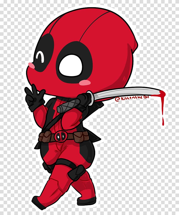 Daredevil , Deadpool Spider-Man YouTube Drawing Chibi, deadpool transparent background PNG clipart