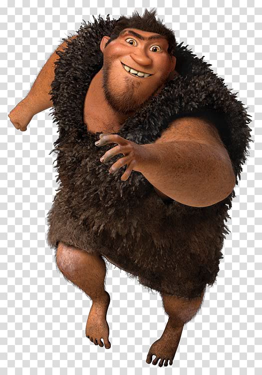 The Croods Grug Thunk Ugga Nicolas Cage, the croods transparent background PNG clipart