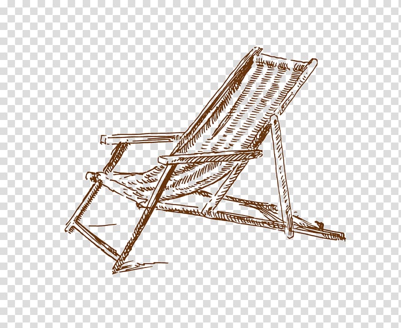 Beach Hotel Summer, Hand-painted chairs transparent background PNG clipart