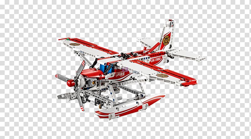 Airplane Lego Technic Toy Aerial firefighting, technic transparent background PNG clipart