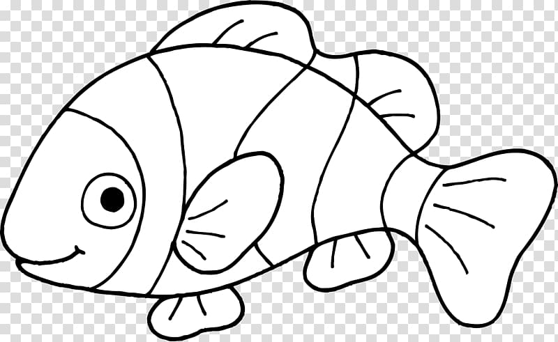 Seafood Black and white Whitefish , Tropical Line transparent background PNG clipart
