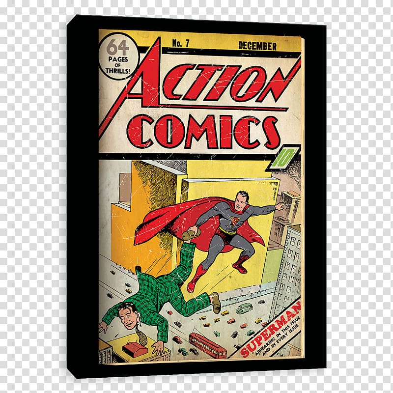 Superman Action Comics #1 Superhero Comic book, superman transparent background PNG clipart