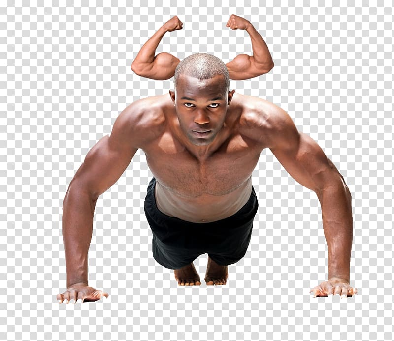 Aerobic exercise Push-up Man Black, man transparent background PNG clipart