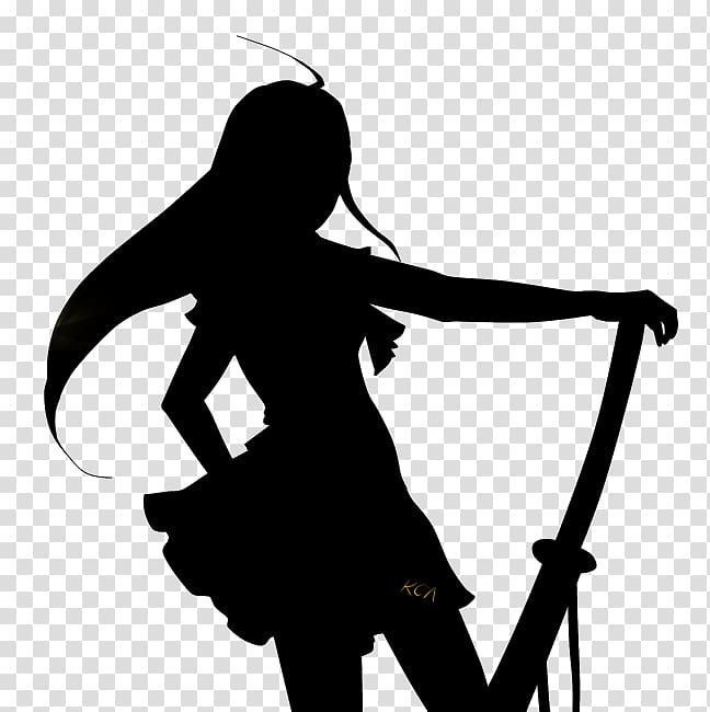 Ahsoka Tano Silhouette Female Anime, Silhouette transparent background PNG clipart