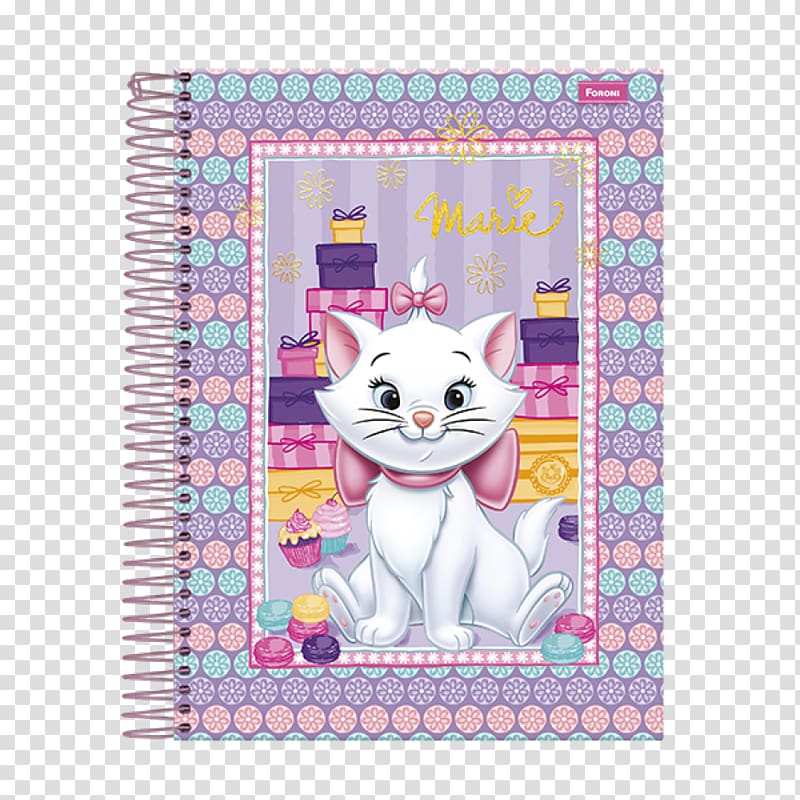 Notebook Marie Cat School supplies Diary, notebook transparent background PNG clipart