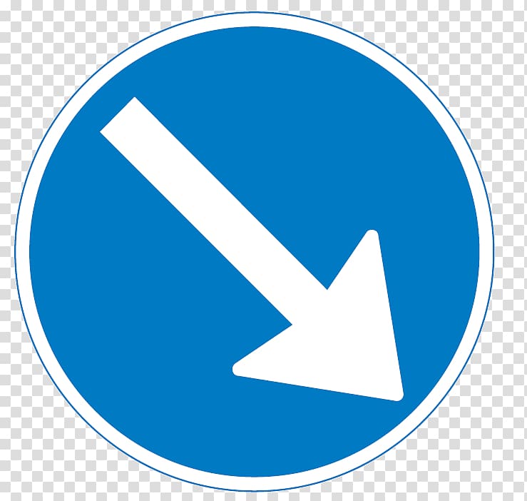 Traffic sign Mandatory sign Arrow, Arrow transparent background PNG clipart