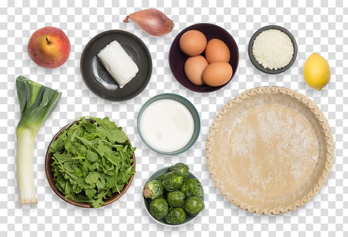 Vegetarian cuisine Vinaigrette Quiche Goat cheese Blue cheese, cutting board with vegetables transparent background PNG clipart
