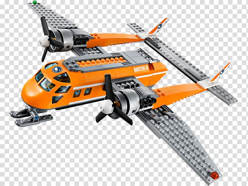 Airplane Lego City Lego minifigure LEGO 60064 City Arctic Supply Plane, airplane transparent background PNG clipart