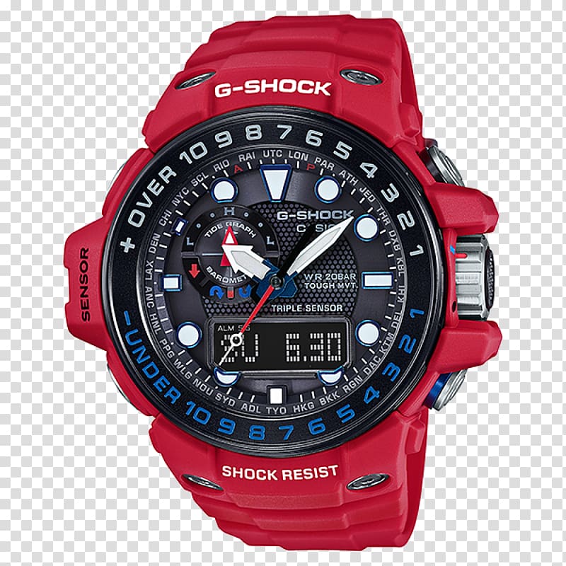 Master of G G-Shock Casio Wave Ceptor Watch, watch transparent background PNG clipart