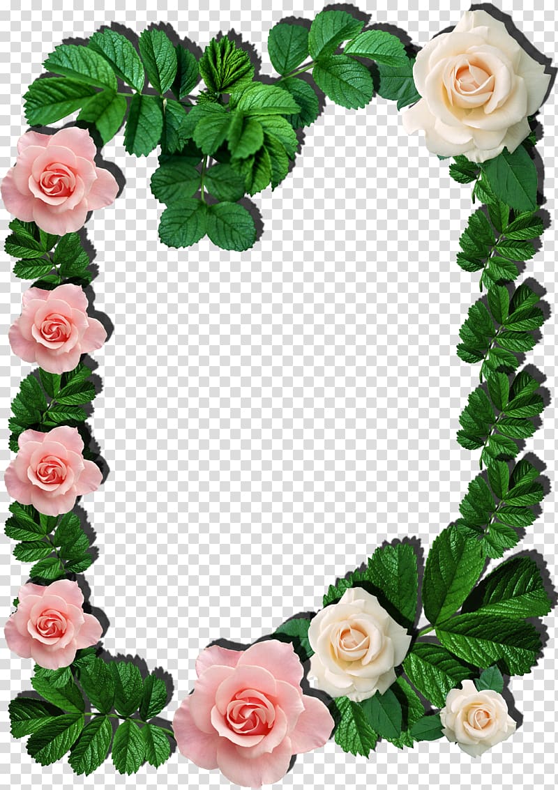 Paper Frames Molding Flower, green frame transparent background PNG clipart