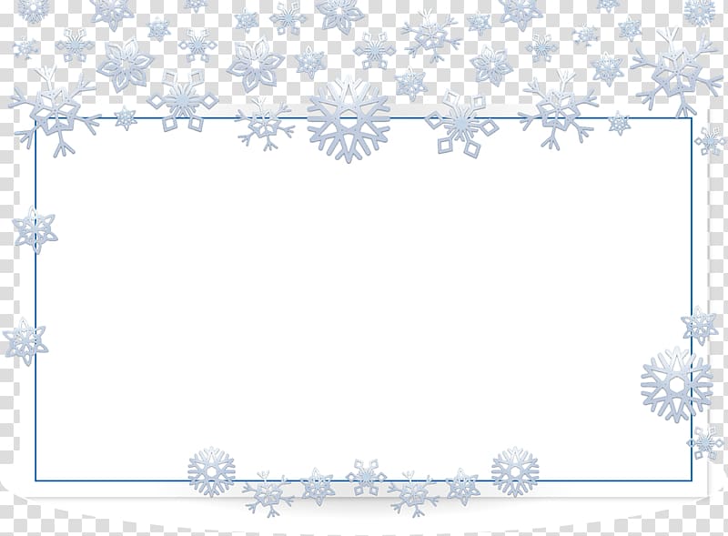 snowflake frame transparent background PNG clipart