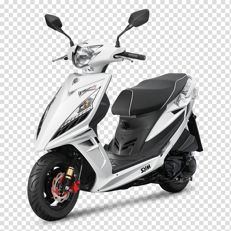 Scooter Motorcycle SYM Motors Car Vespa, scooter transparent background PNG clipart