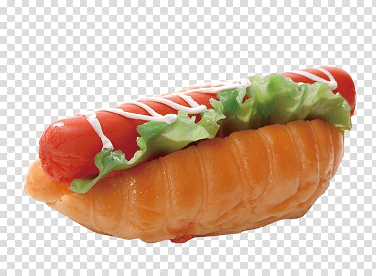 Hot dog Hamburger Sausage Sashimi, Bread hot dog transparent background PNG clipart