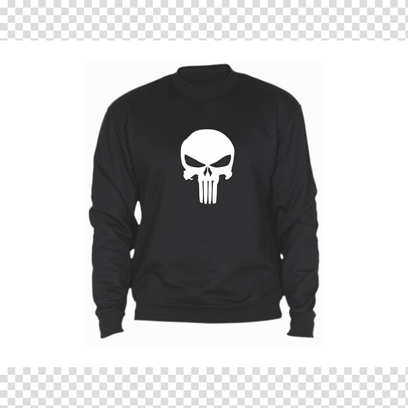 Punisher T-shirt Clothing Bluza Hoodie, Angry Skull transparent background PNG clipart