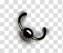 black ring stent, Piercing transparent background PNG clipart