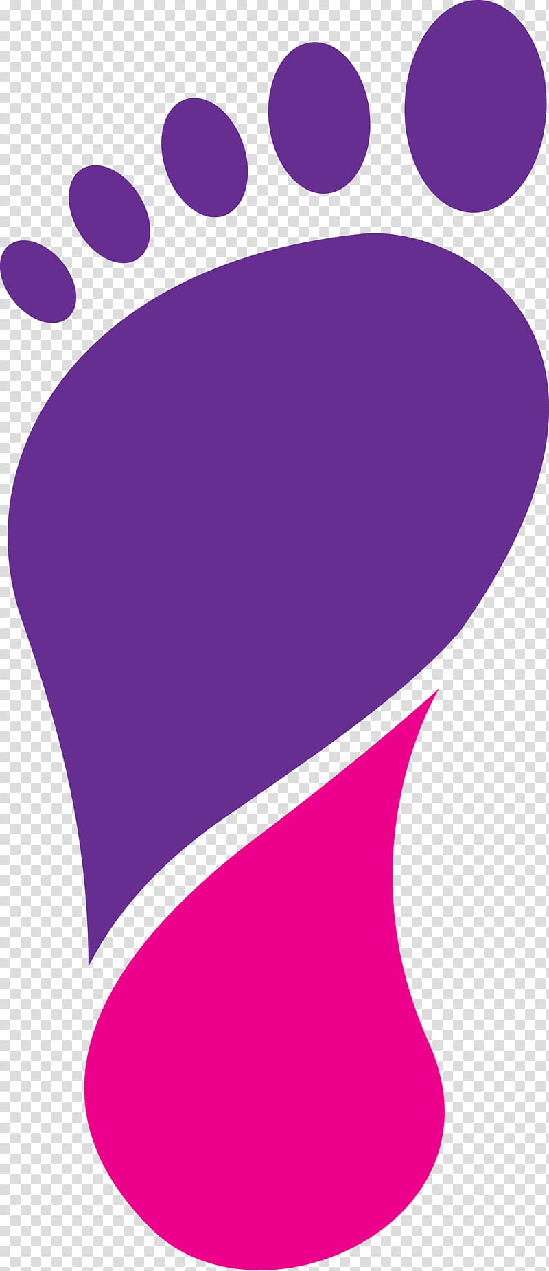 Logo, Purple little footprints transparent background PNG clipart