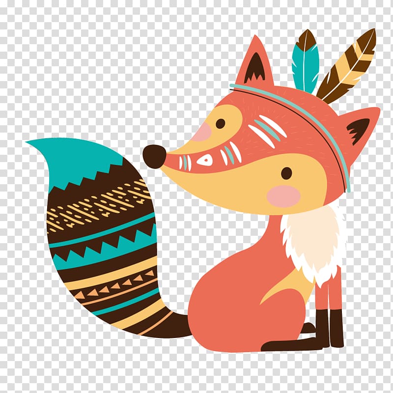 prange fox illustration, Baby announcement Cartoon Birth, cartoon fox minority transparent background PNG clipart