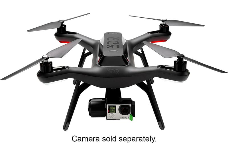 3D Robotics Unmanned aerial vehicle GoPro Quadcopter Technology, Drones transparent background PNG clipart