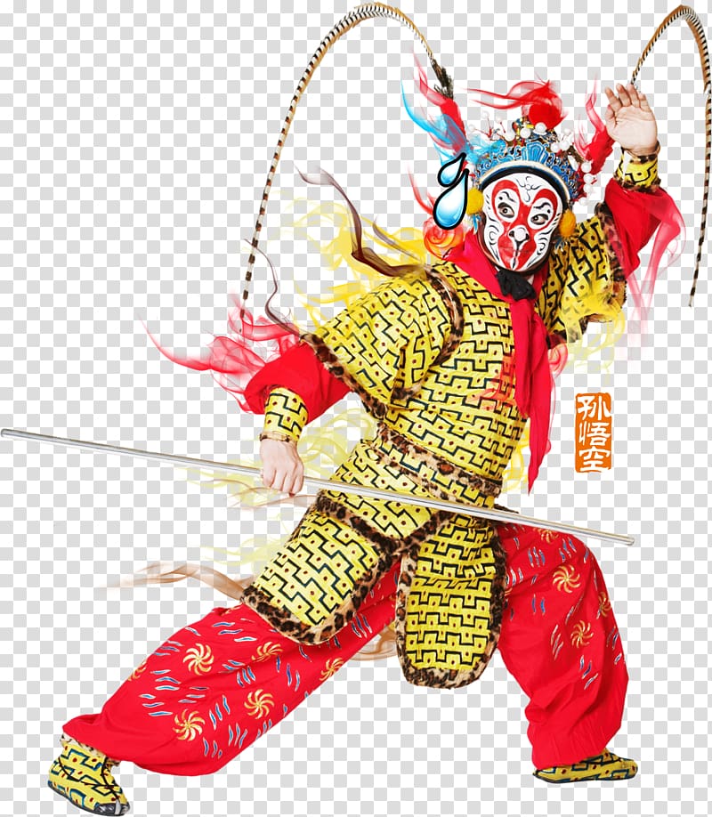 Sun Wukong Peking opera , Peking Opera Monkey HD Free to pull the material transparent background PNG clipart