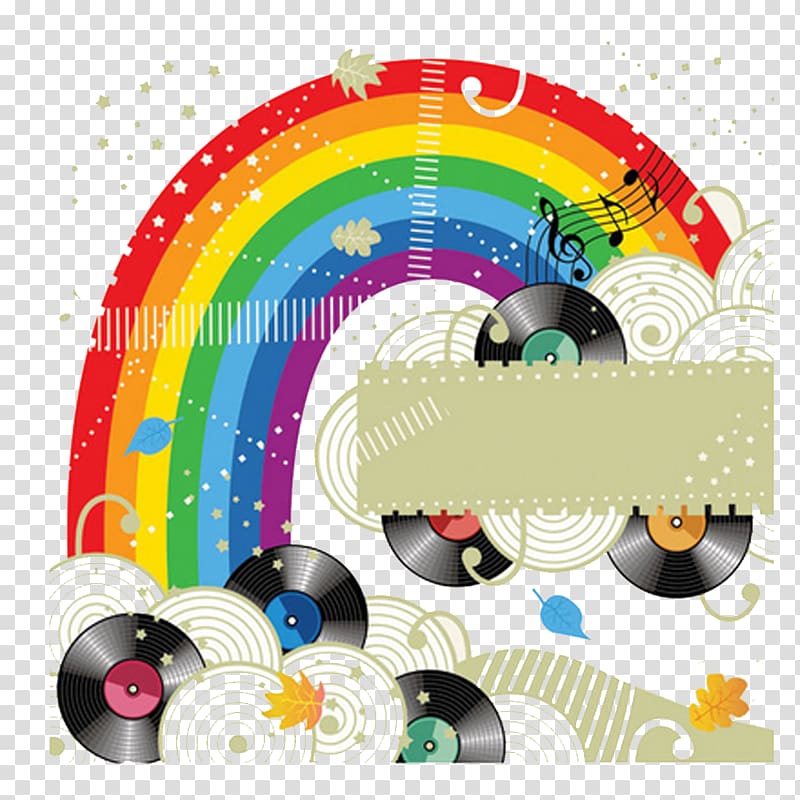 Theme music Music Musical note Background music, Rainbow musical elements transparent background PNG clipart