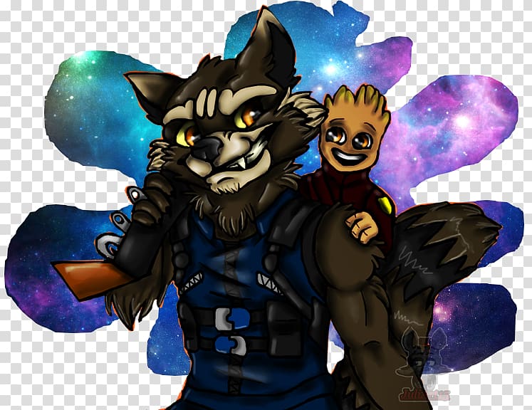 Baby Groot Rocket Raccoon Drawing Fan art, rocket raccoon transparent background PNG clipart